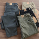 Calça Reta Masculina em Sarja - Kit 4 Unidades